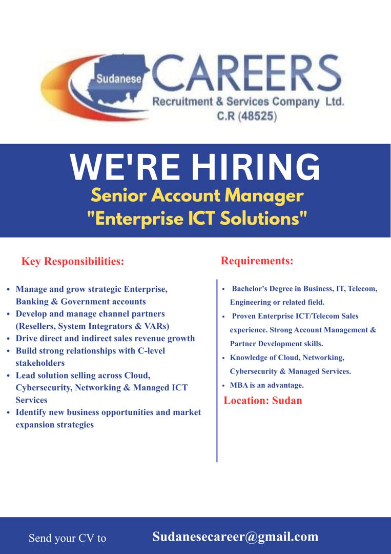 We are hiring - Senior Account Manager - Enterprise ICT Solutions